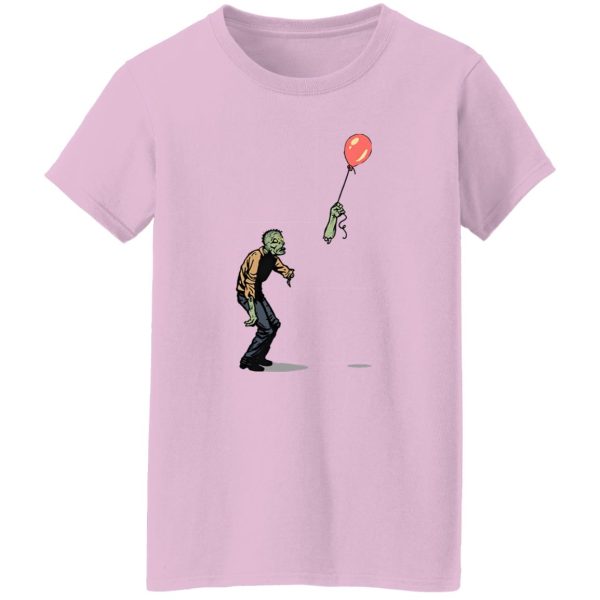 Zombie Banksy Girl Heart Balloon Shirt