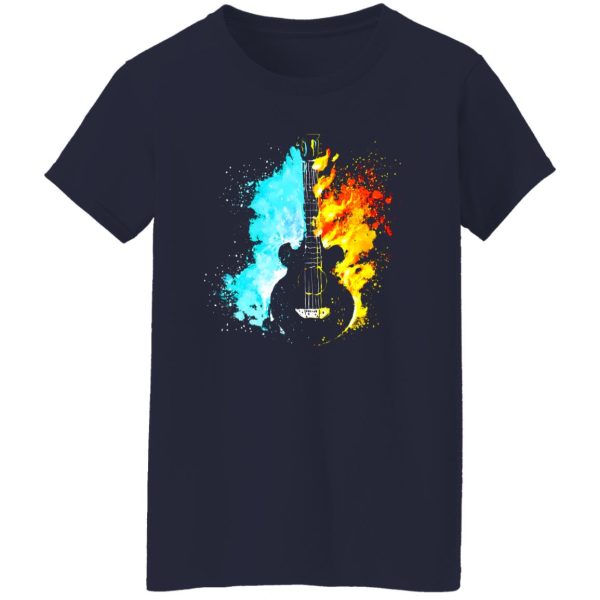 Guitar Fire and Water Art Shirt