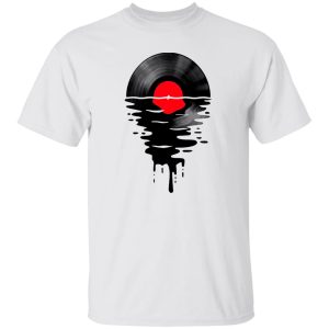 Melting Vinly T Shirt Dripping Cool Record DJ Music Gift Tee 84 Shirt