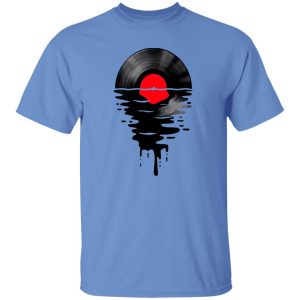 Melting Vinly T Shirt Dripping Cool Record DJ Music Gift Tee 84 Shirt