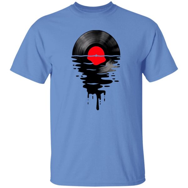 Melting Vinly T Shirt Dripping Cool Record DJ Music Gift Tee 84 Shirt