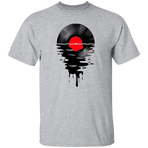 Melting Vinly T Shirt Dripping Cool Record DJ Music Gift Tee 84 Shirt