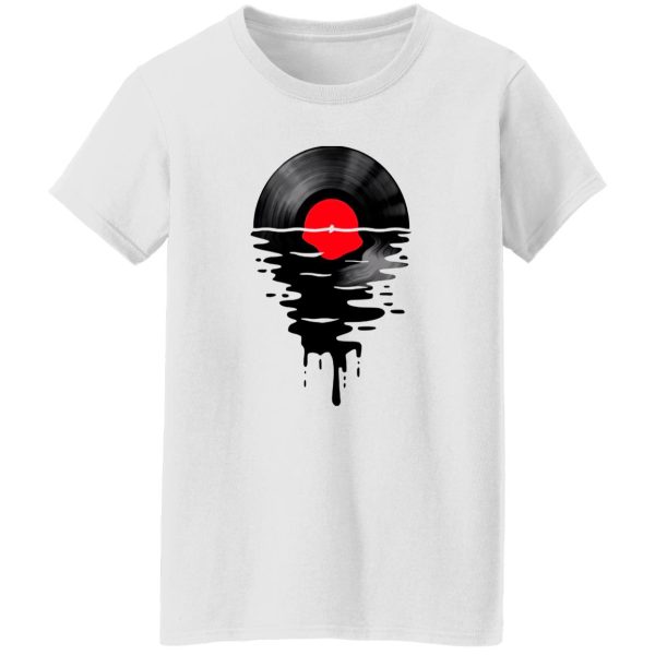 Melting Vinly T Shirt Dripping Cool Record DJ Music Gift Tee 84 Shirt