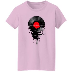 Melting Vinly T Shirt Dripping Cool Record DJ Music Gift Tee 84 Shirt