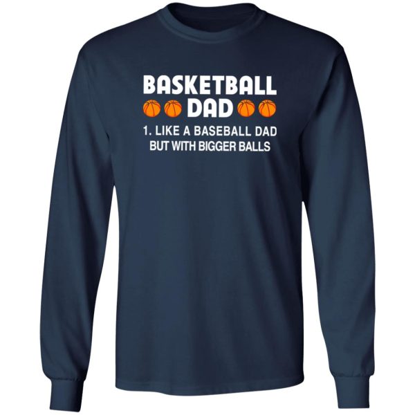 Basketball Dad Like A Baseball Dad But With Bigger Balls For Father’s Day Shirt