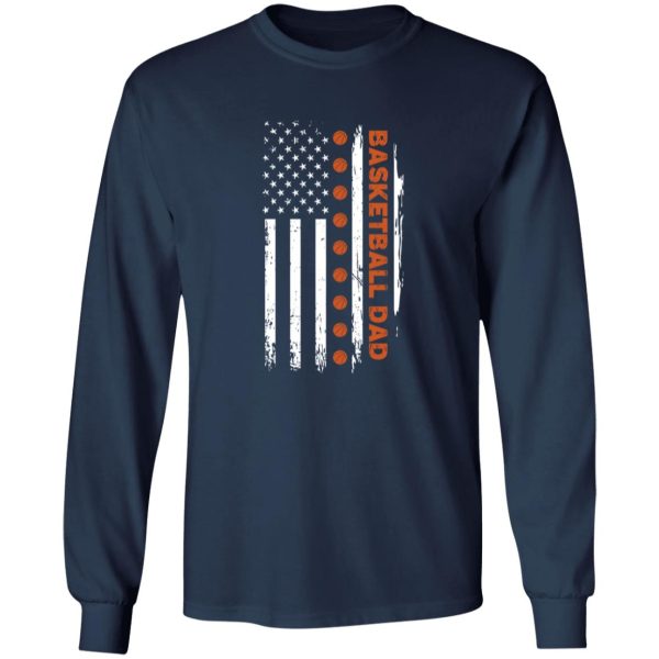 Basketball Dad Shirt, Basketball Dad American Flag V2 Shirt