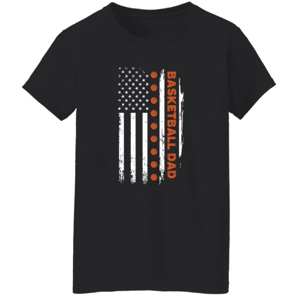 Basketball Dad Shirt, Basketball Dad American Flag V2 Shirt