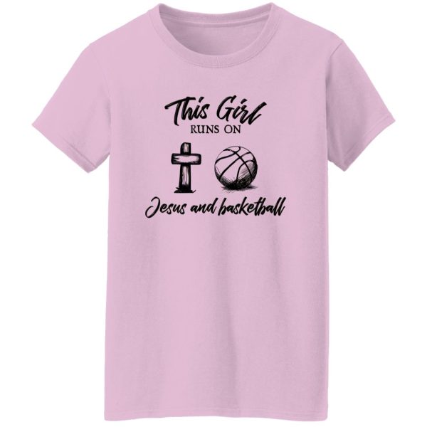 This Girl Runs On Jesus And Basketball For Sport Lover Shirt