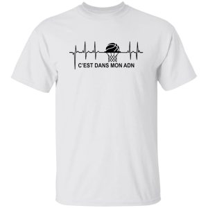 C’est Dans Mon ADN Basketball Heartbeat Shirt