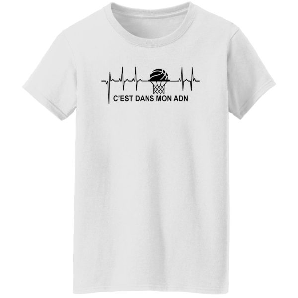 C’est Dans Mon ADN Basketball Heartbeat Shirt