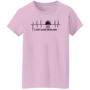 C’est Dans Mon ADN Basketball Heartbeat Shirt