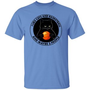 Black Cat I Like Cats And Basketball And Maybe 3 People Shirt