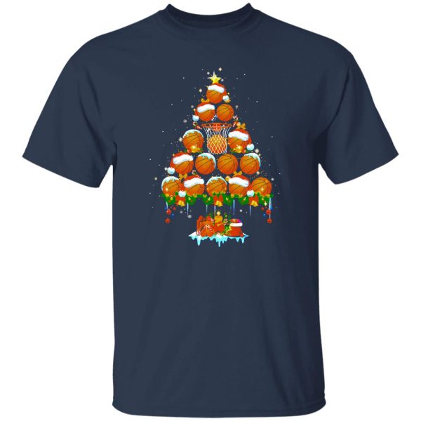 Basketball Christmas Tree Christmas Gift for Basketball Lover Shirt