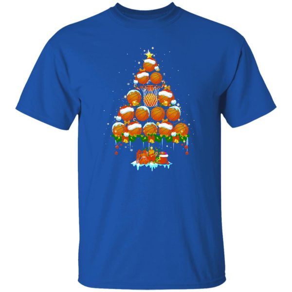 Basketball Christmas Tree Christmas Gift for Basketball Lover Shirt