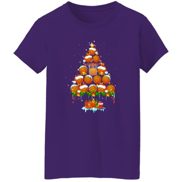 Basketball Christmas Tree Christmas Gift for Basketball Lover Shirt