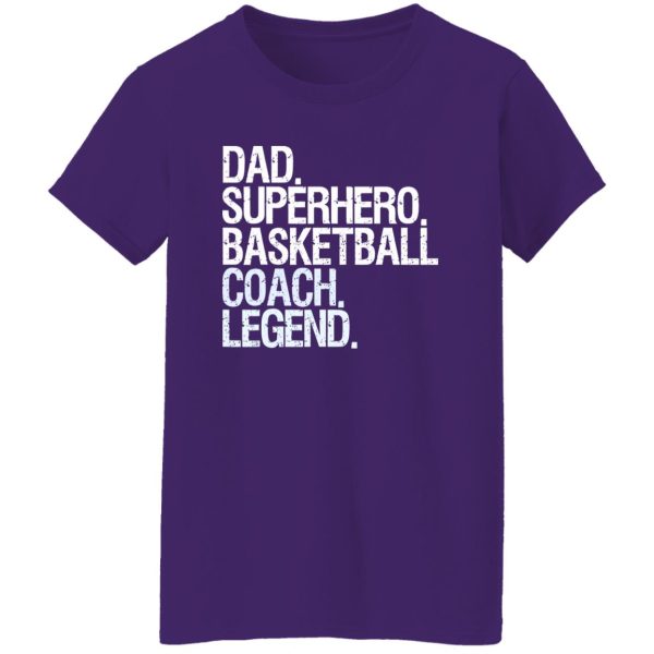 Dad Superhero Basketball Coach Legend for Father’s Day Shirt