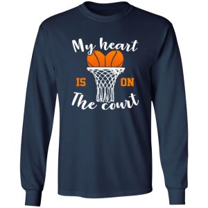 Basketball Mom Shirt, My Heart Is On The Court Shirt