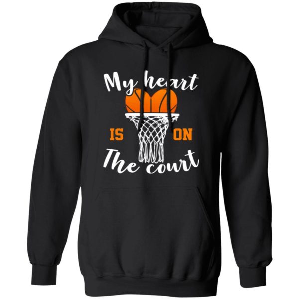 Basketball Mom Shirt, My Heart Is On The Court Shirt