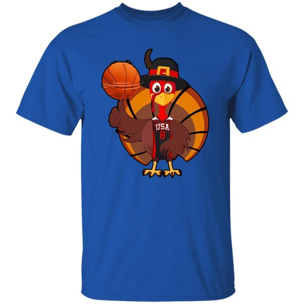 Funny Basketball Turkey Thanksgiving Shirt