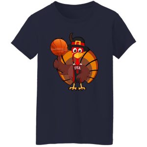 Funny Basketball Turkey Thanksgiving Shirt