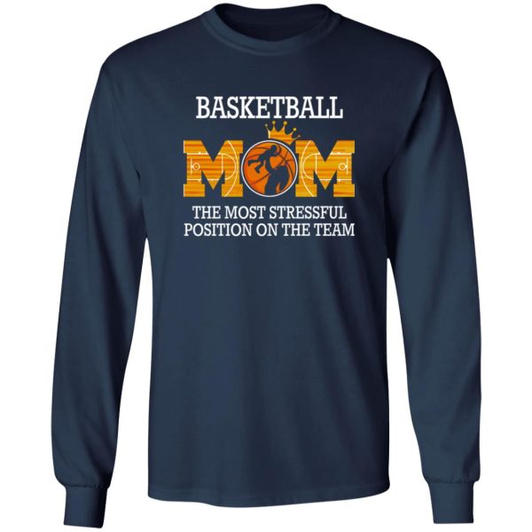 Basketball Mom The Most Stressfull Position On The Team Shirt