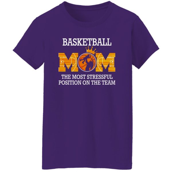 Basketball Mom The Most Stressfull Position On The Team Shirt