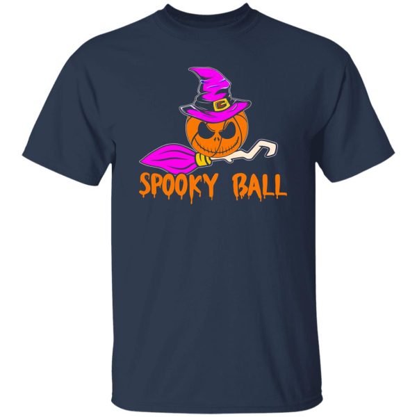 Spooky Ball Basketball Witch And Broom for Halloween Shirt