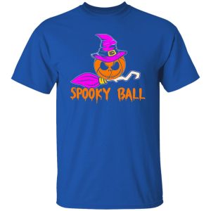 Spooky Ball Basketball Witch And Broom for Halloween Shirt