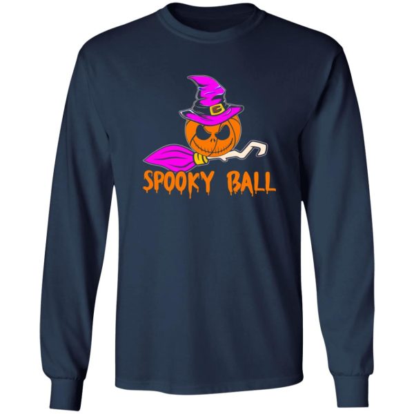 Spooky Ball Basketball Witch And Broom for Halloween Shirt