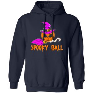 Spooky Ball Basketball Witch And Broom for Halloween Shirt