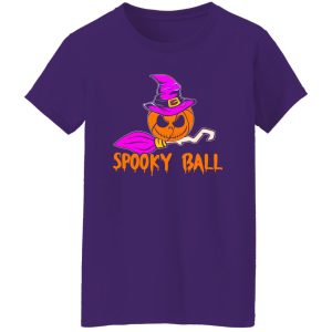 Spooky Ball Basketball Witch And Broom for Halloween Shirt