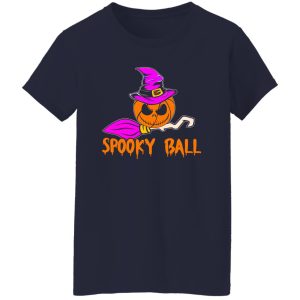 Spooky Ball Basketball Witch And Broom for Halloween Shirt