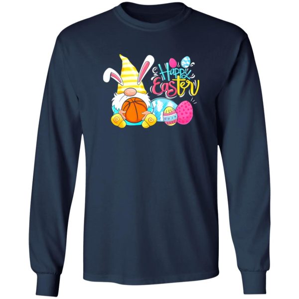 Happy Easter Easter Eggs Bunny Gnome Hugs Basketball Ball Shirt