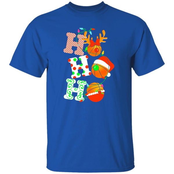 Ho Ho Ho Basketball Sweatshirt, Christmas Basketball Ball Shirt