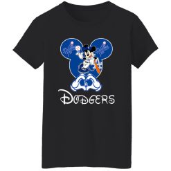 Disney Mickey Mouse Loves Los Angeles Dodgers Heart Shirt