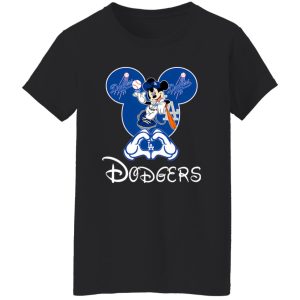 Disney Mickey Mouse Loves Los Angeles Dodgers Heart Shirt