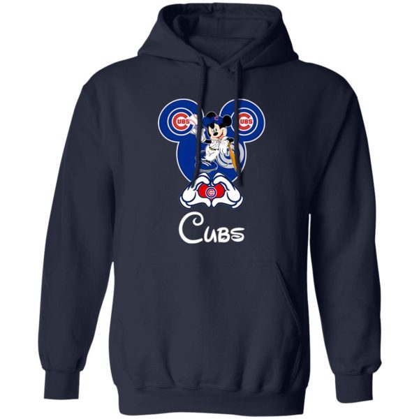 Disney Mickey Mouse Loves Chicago Cubs Heart Shirt