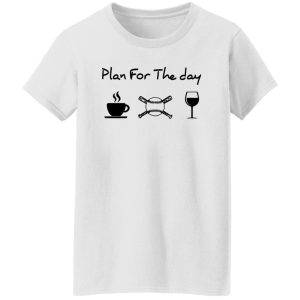 Coffee Baseball Wine Plan For The Day Shirt