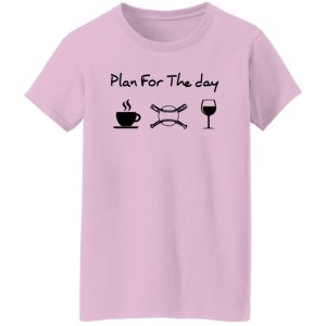 Coffee Baseball Wine Plan For The Day Shirt