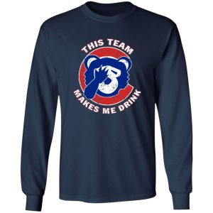 Chicago Cubs This Team Makes My Drink Bear Shirt