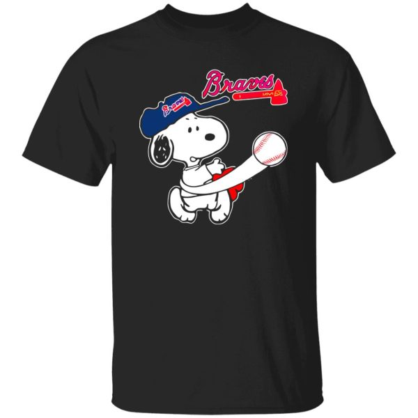 Peanuts Charlie Brown And Snoopy Atlanta Braves Shirt