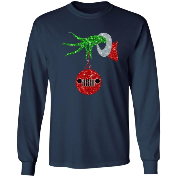 Grinch Hand Holding Jeep Christmas Shirt