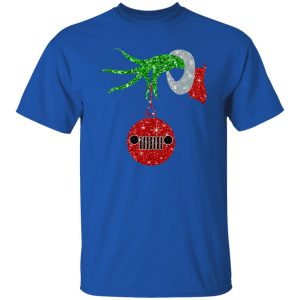 Grinch Hand Holding Jeep Christmas Shirt