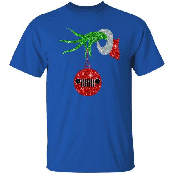 Grinch Hand Holding Jeep Christmas Shirt