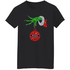 Grinch Hand Holding Jeep Christmas Shirt