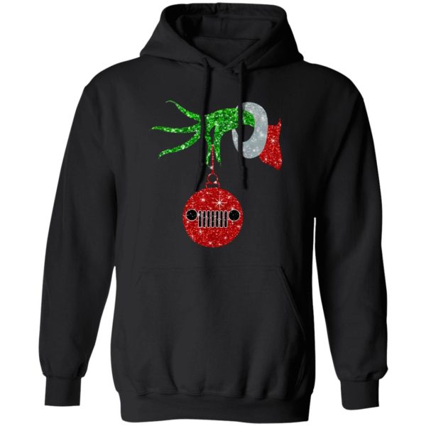 Grinch Hand Holding Jeep Christmas Shirt