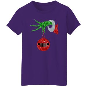 Grinch Hand Holding Jeep Christmas Shirt