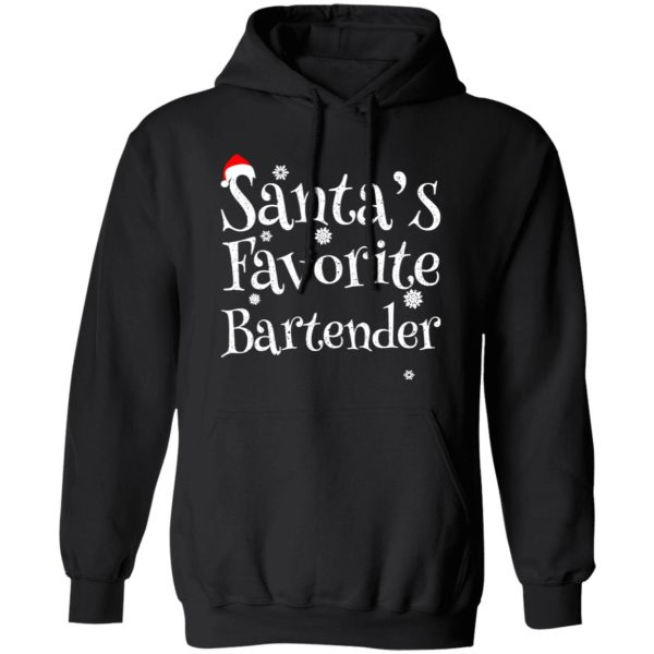 Santa’s Favorite Bartender Christmas Shirt