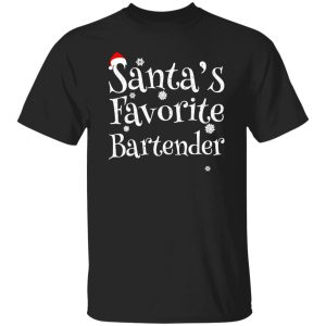 Santa’s Favorite Bartender Christmas Shirt