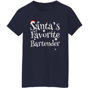 Santa’s Favorite Bartender Christmas Shirt